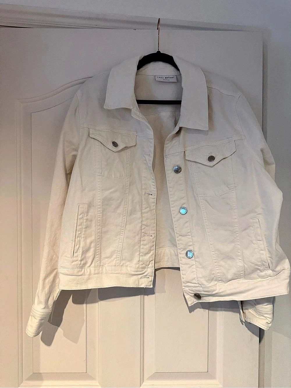 Lane Bryant Core Denim Jacket - White Denim White Denim Jacket Size 16